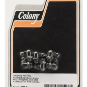 6-pck Colony Grease Fitting, verchroomd Harley-Davidson