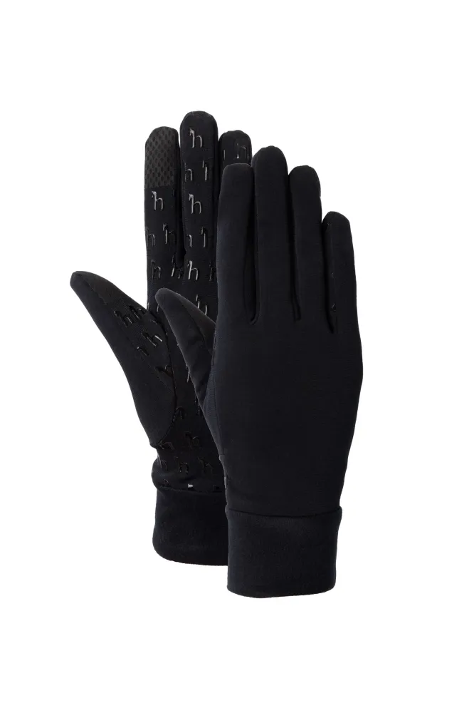 Avery Fleece Riding Gloves Black 6