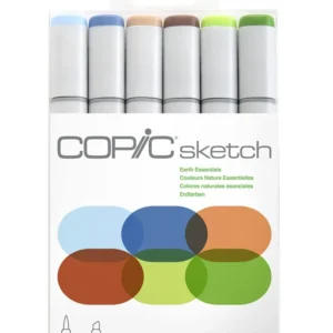 Copic - Earth Essentials Set 6 | Hoge treksterkte | Weerbestendig