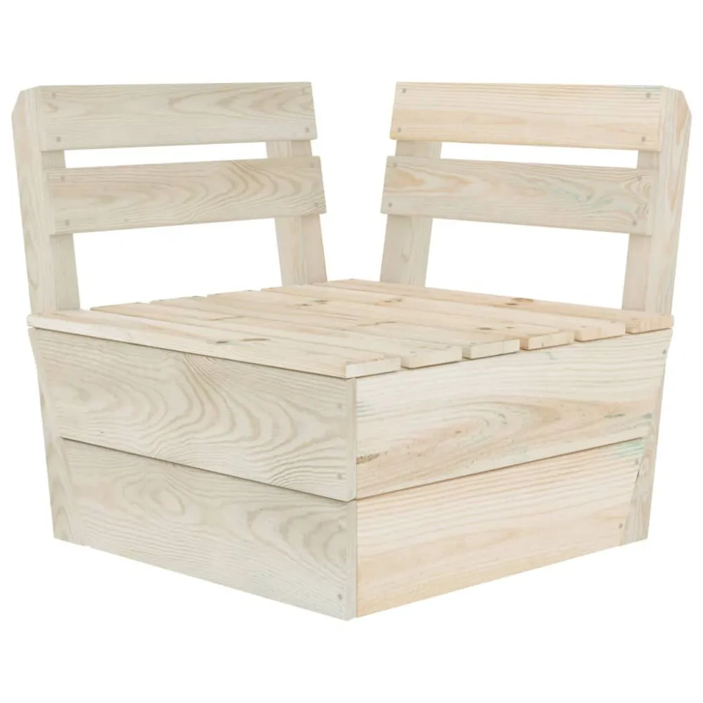 Draadeind 6-delige Loungeset pallet geïmpregneerd vurenhout