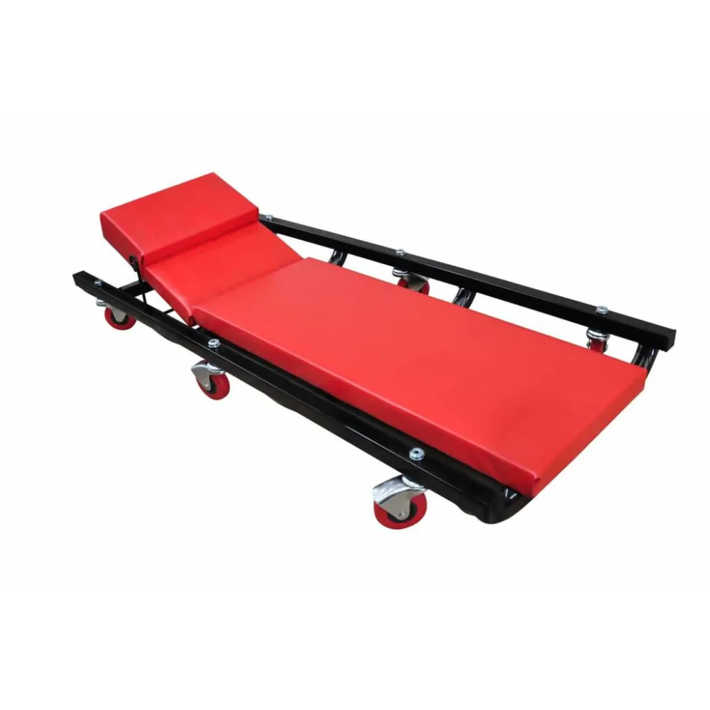 Draadeind Monteursbed met 6 wielen verstelbaar