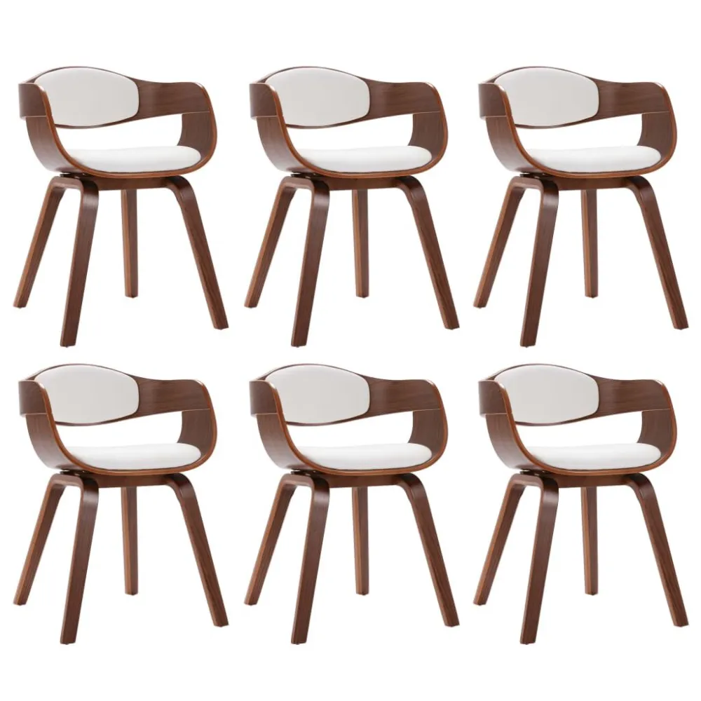 Eetkamerstoelen 6 st gebogen hout en kunstleer M6 x 30 mm - 100 stuks