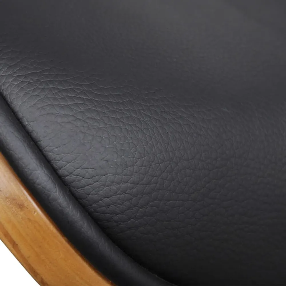Eetkamerstoelen 6 st gebogen hout en kunstleer met conische ring