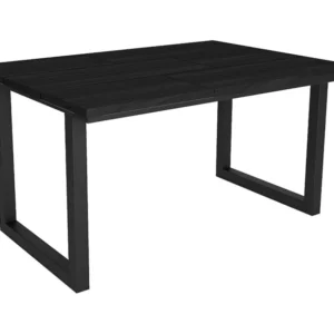 eettafel, 6 personen, 140, Robuust en betrouwbaar dankzij zijn structuur en solide poten, Zwart, Industriële stijl | Hoge...