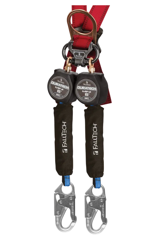 FALLTECH 6' DURATECH® Mini Class 1 Personal SRL-P w/ Steel Snap Hooks, Includes Staal Dorsal Connecting Carabiner