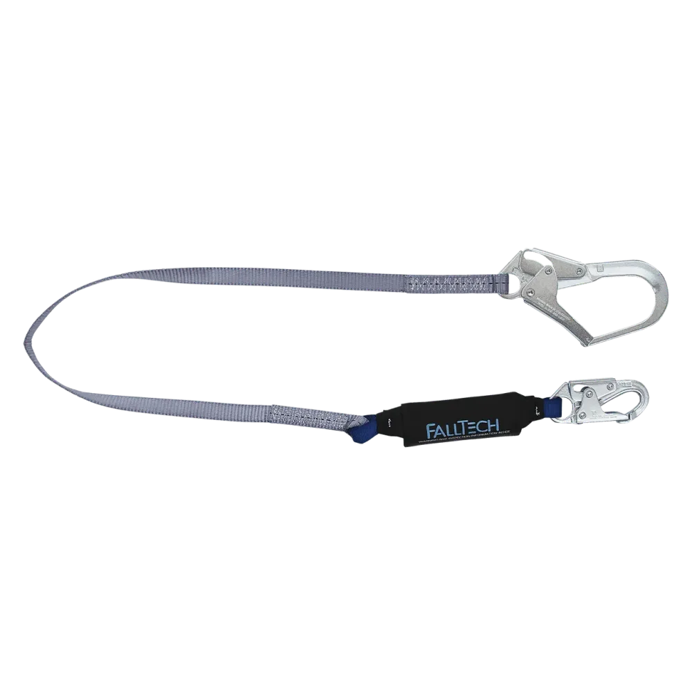 FALLTECH 6' VIEWPACK® Energy Absorbing Lanyard, Single-Leg w/ Rvs Connectors