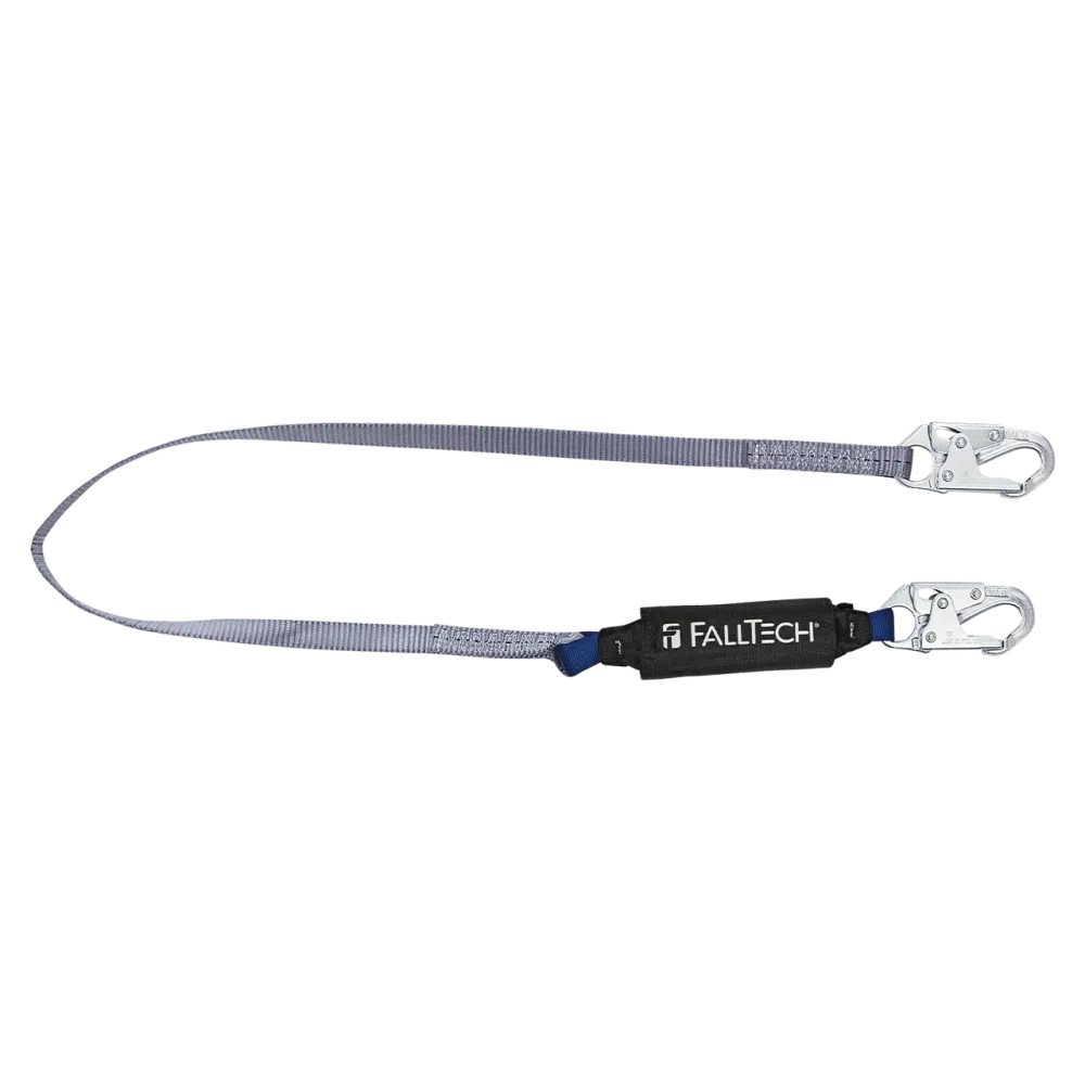FALLTECH 6' VIEWPACK® Energy Absorbing Lanyard, Single-Leg w/ Staalsoort Snap Hooks