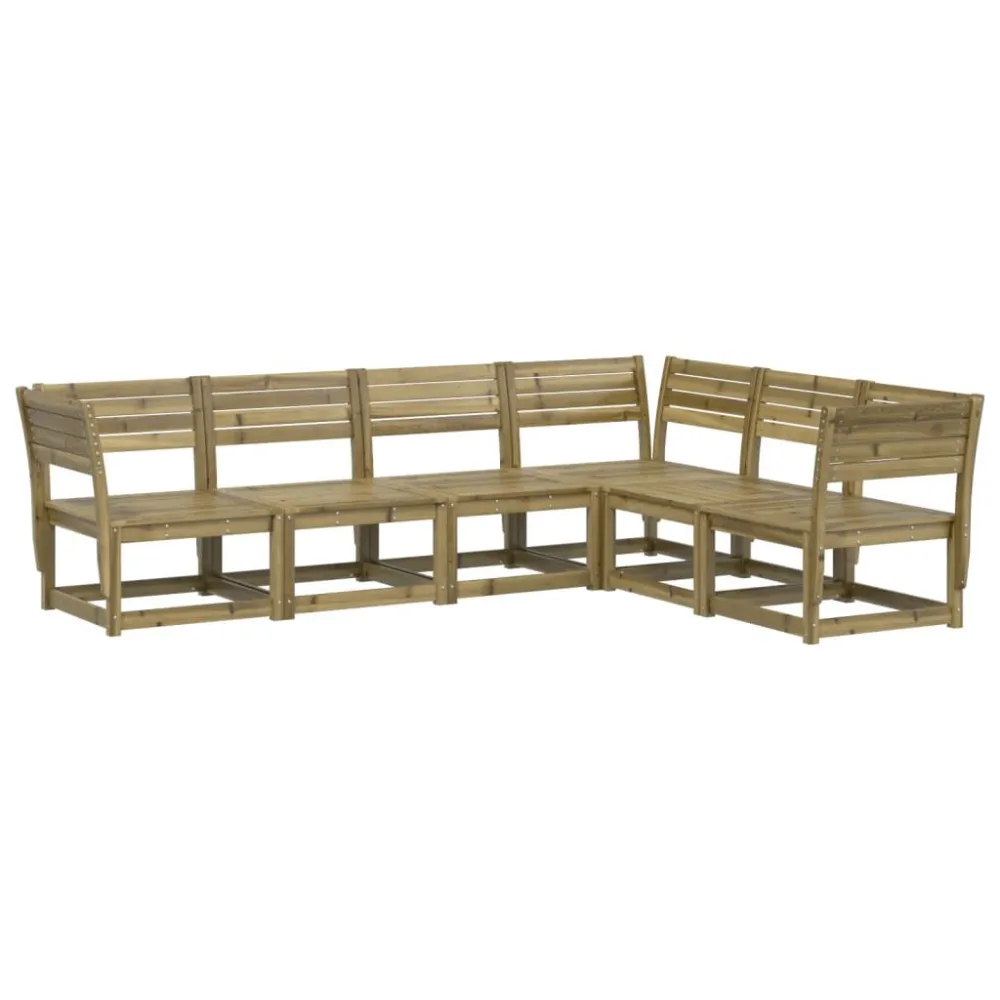 Gegalvaniseerd DIN 933 6-delige Loungeset geïmpregneerd grenenhout