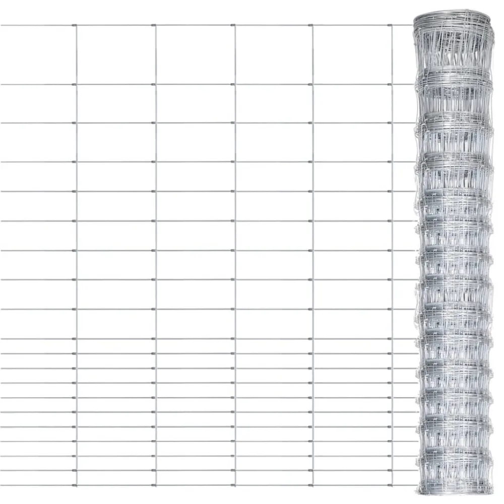 Hek 50x1,6 m gegalvaniseerd staal zilverkleurig met DIN 933 norm