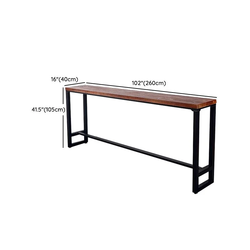 Industrial Style Bar Table Set 1/2/6/11 Pieces Effen Wood Rectangle Table and Stool Set Heavy Duty kwaliteit