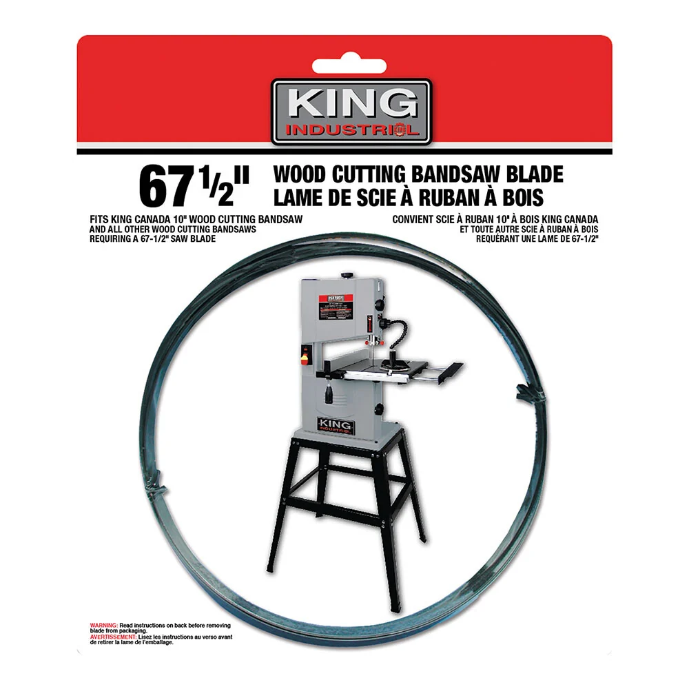 Industrieel Zwaar Belast 67-1/2" x 0.025" x 1/2" - 6 TPI Wood Cutting Bandsaw Blade No. KBB-1012-6