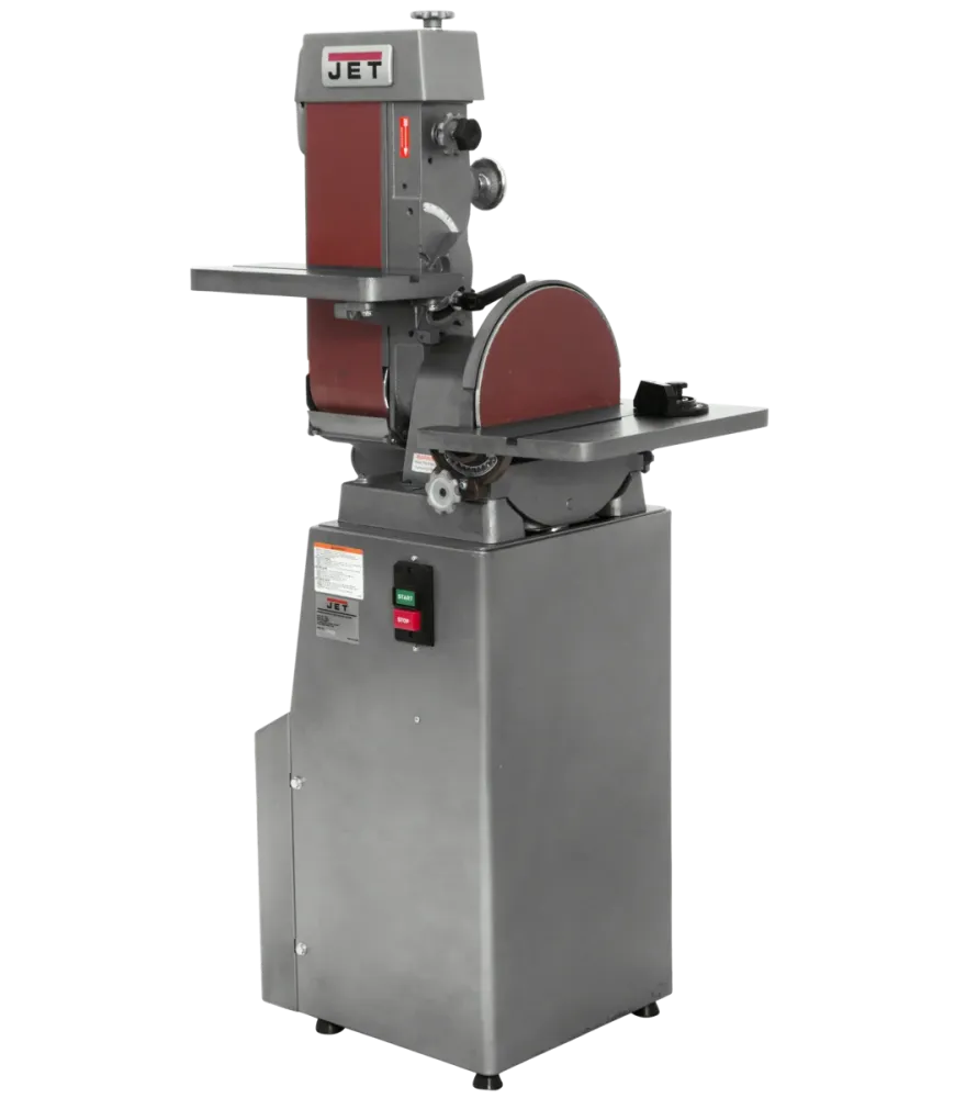 JET J-4202A, 6" X 48" Industrial Combination Belt & 12" Disc Finishing Machine 230V 3Ph