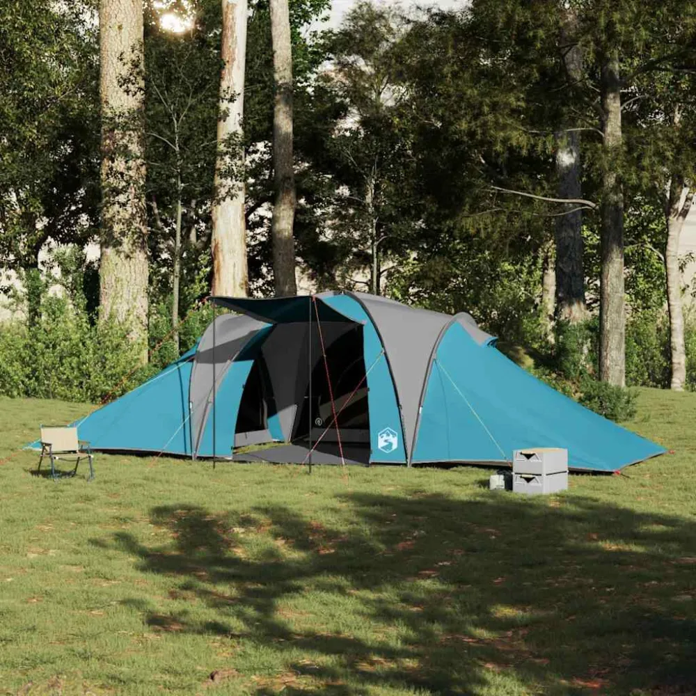 Koepeltent 6-persoons waterdicht blauw voor metaalconstructies