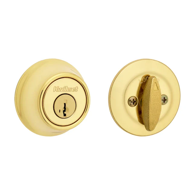 Kwikset Series 660 Polished Geel koper Single Cylinder Deadbolt SmartKey