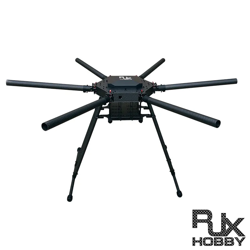 RJX 1300 mm 6-assige koolstofvezel paraplu opvouwbaar hexacopterframe zonder motorsteunen voor industriële drone met torx kop