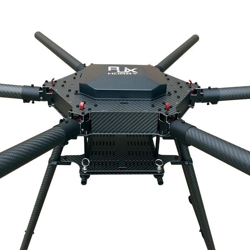 RJX 1300 mm 6-assige koolstofvezel paraplu opvouwbaar hexacopterframe zonder motorsteunen voor industriële drone met torx kop