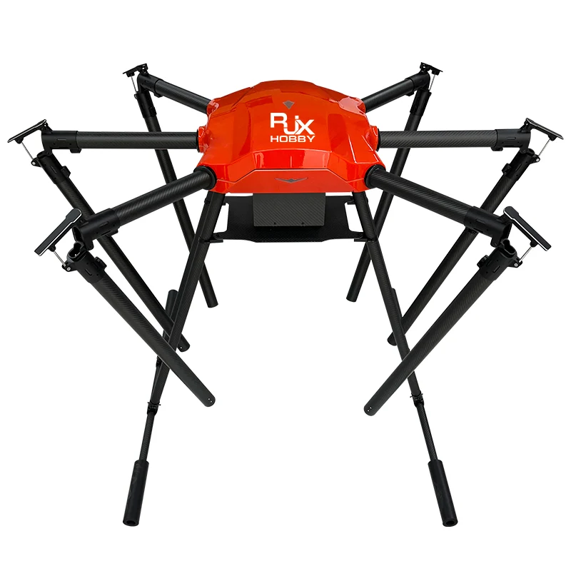 Roestvrij A2 Kwaliteit RJX 2550 mm 6-assig koolstofvezel opvouwbaar hexacopterframe zonder motorsteunen voor professionele...