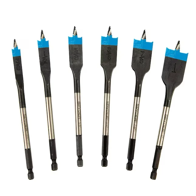 Spyder 6-Piece x 6- Woodboring Spade Drill Bit Set