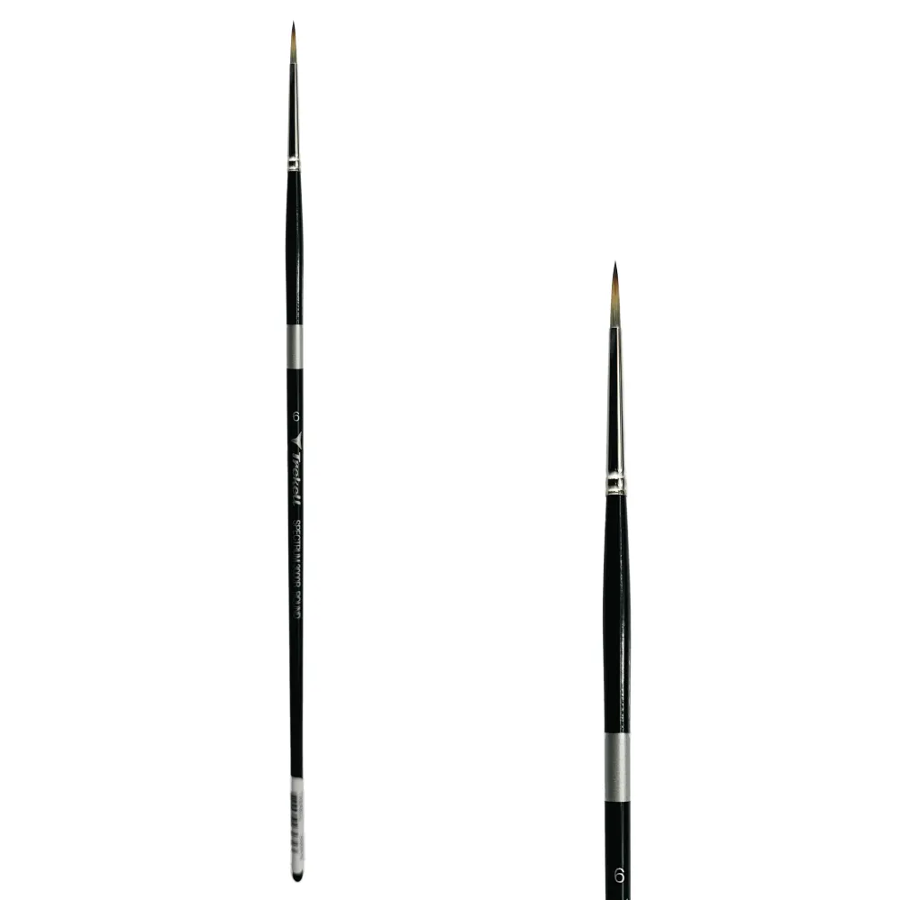 Trekell Spectrum Verlengd Handle Artist Brush - Size #6 Round