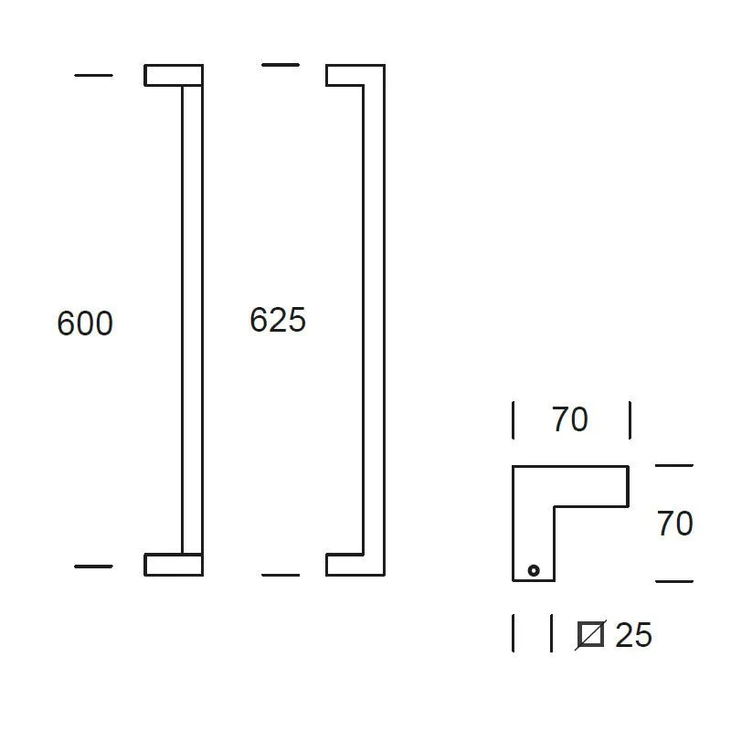 Zeskantbout Shuffle Voordeurset vierkant met Denver S 600 & briefplaat inox