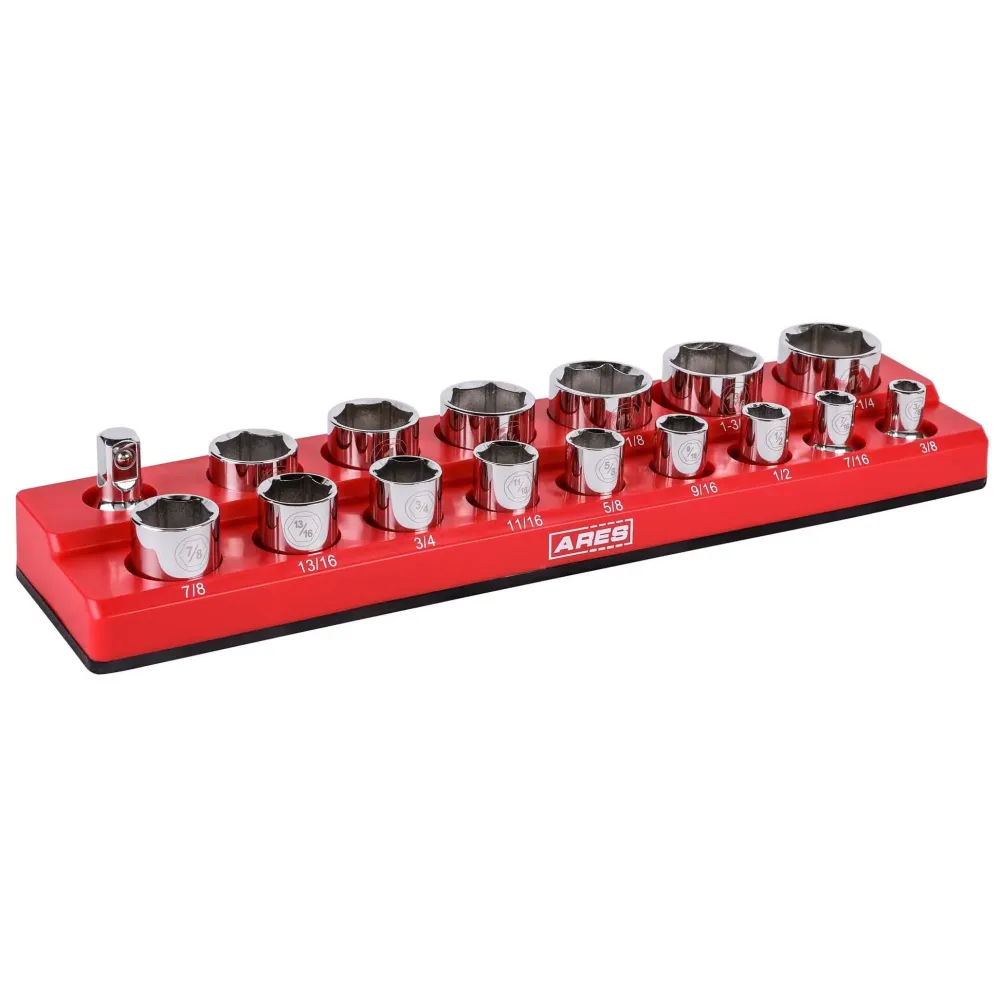 ARES 70236 - 16-Piece 1/2" Rood SAE Magnetic Socket Holder