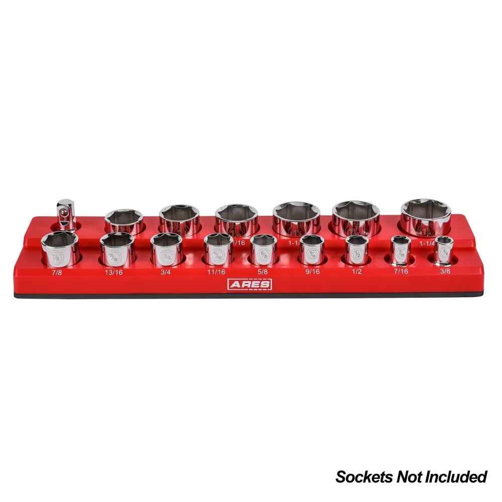 ARES 70236 - 16-Piece 1/2" Rood SAE Magnetic Socket Holder
