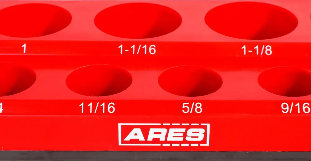 ARES 70236 - 16-Piece 1/2" Rood SAE Magnetic Socket Holder