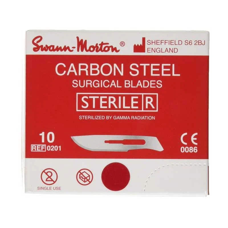 Bisturi blade Swann Morton n ° 10 individual packaging sterile 100 U