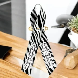Carcinoid Cancer Ribbon Uniek gemaakt (Zebra) - Pack 10