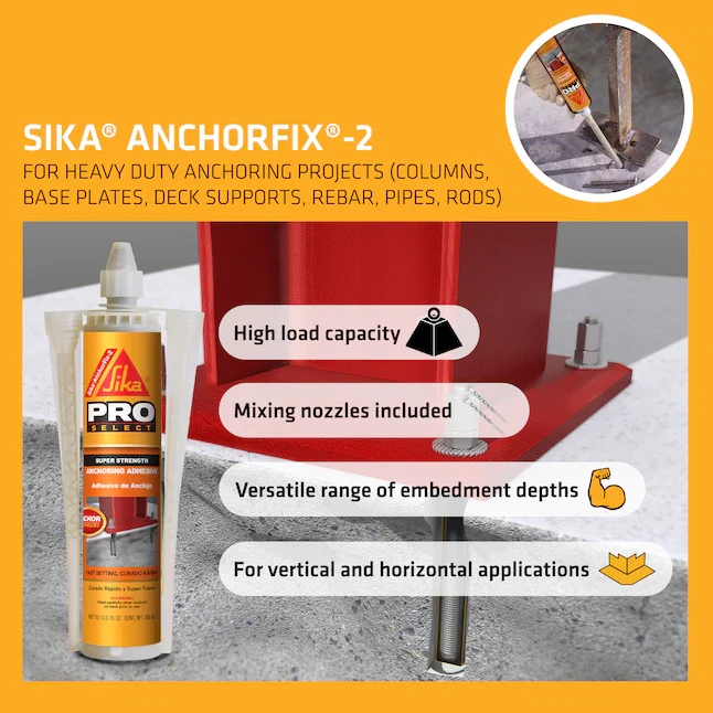 HSS-gegoten Sika Anchoring Adhesive (10.1-fl oz)