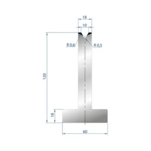 Part No. 3061 @ 415mm 60 Degree T Shape Die