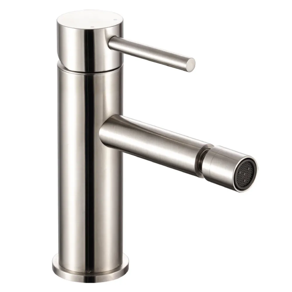 Composition mixers lang washbasin, bidet, and single-way shower TriaSix series brushed 316 steel