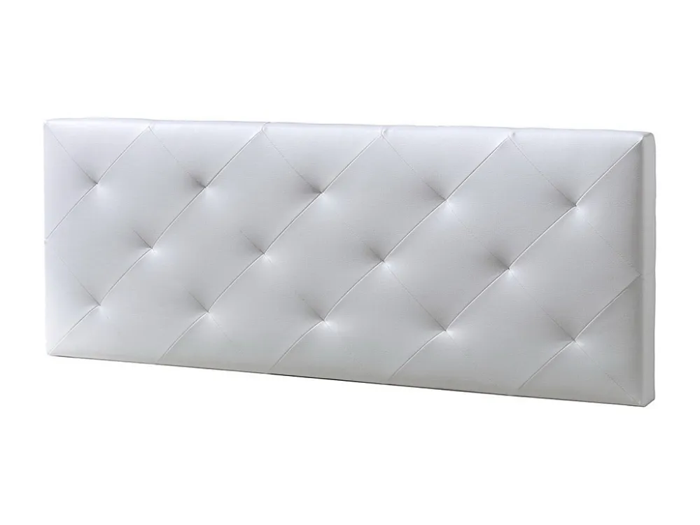 Hoofdeinde gestoffeerd Rhombus 160x60 cm Wit, Gewatteerd met Schuim, 8 cm zwaar