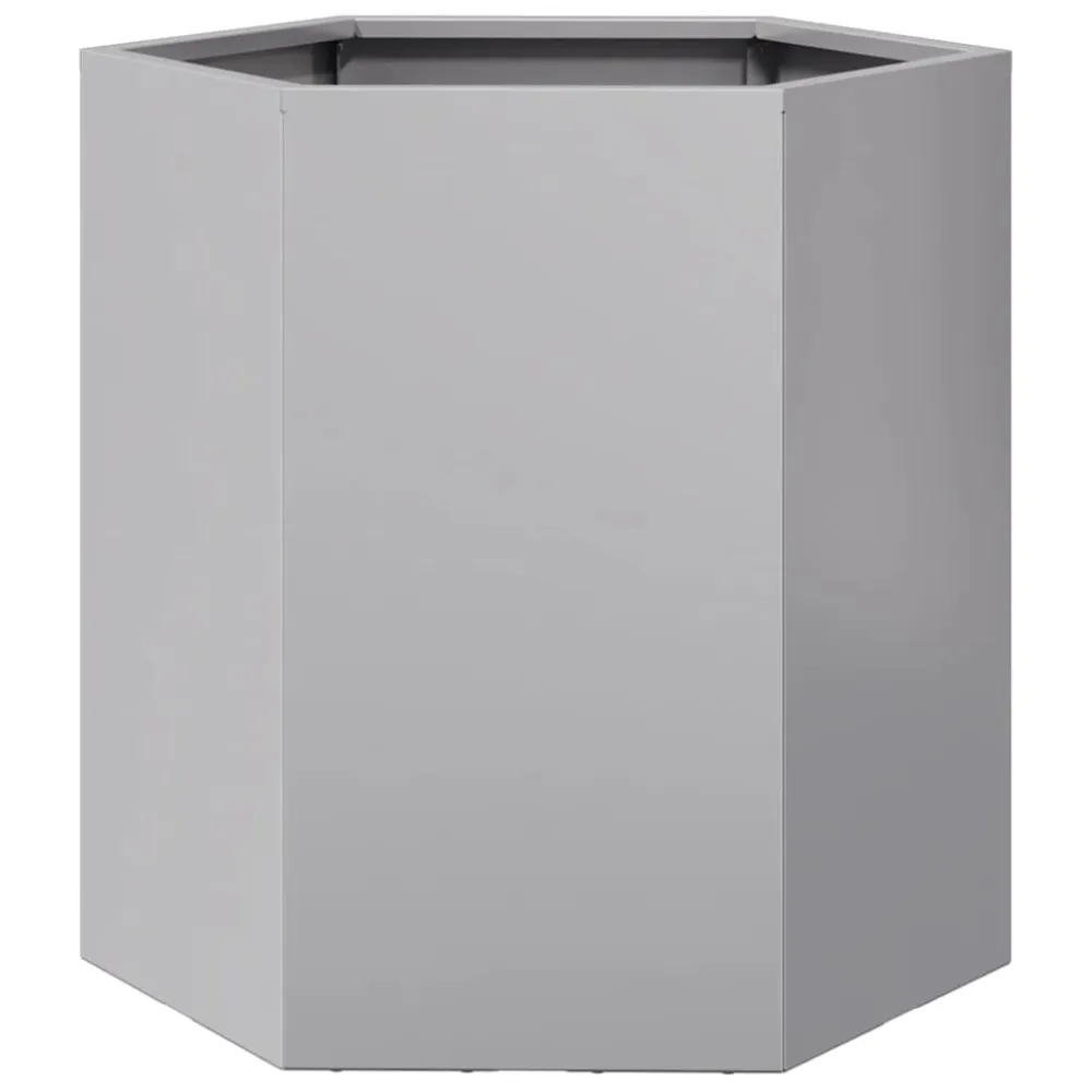Kroonmoer Plantenbak zeshoek 46x40x45 cm gegalvaniseerd staal