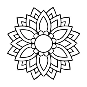 Metalen Decoratie Mandala, Zwart, 60x3x60 cm, EPIKASA