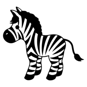Metalen Decoratie Zebra, Zwart, 67x1,5x61 cm, EPIKASA met Gegarandeerde Koppelwaarde