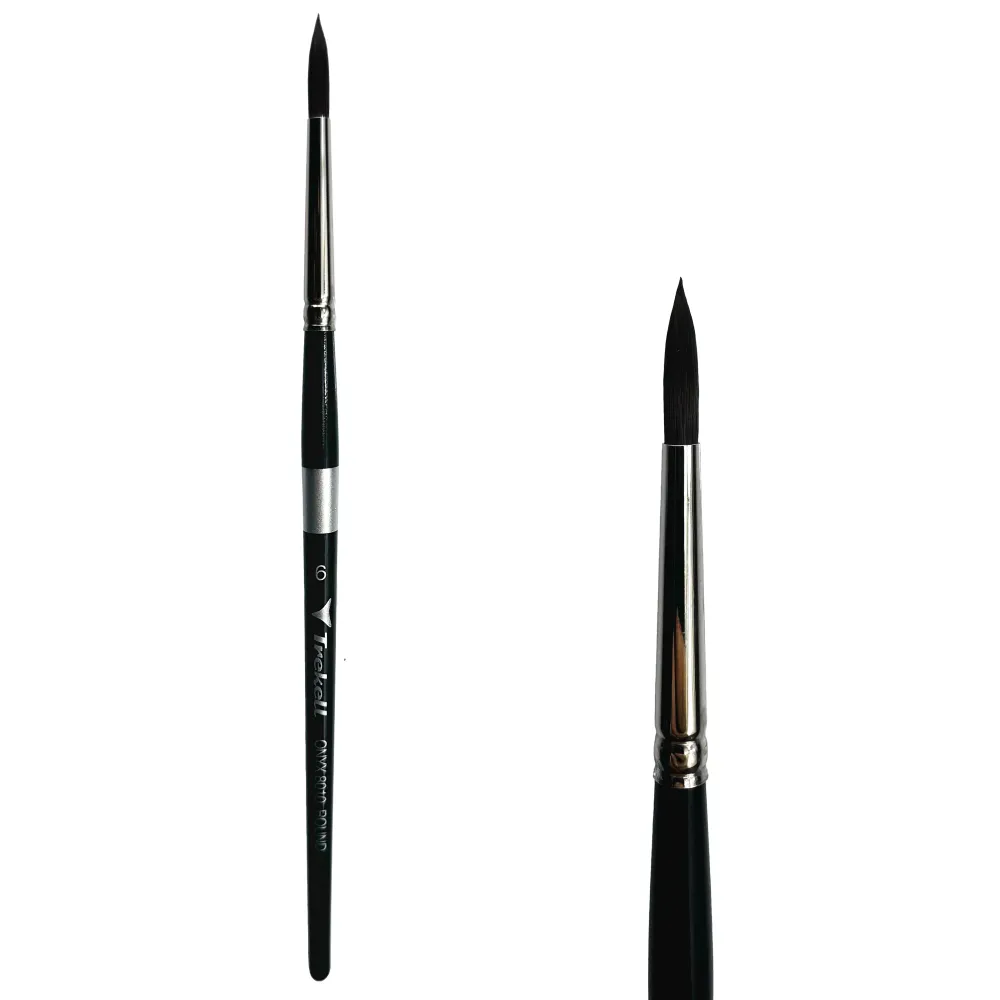 Trekell Onyx Synthetic Squirrel Klein Handle Artist Brush - Size #6 Round