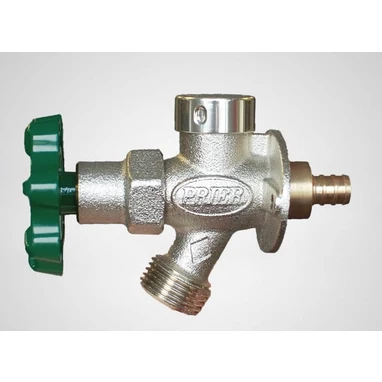 Prier C-144Y 10" Anti-Siphon Wall Hydrant - 1/2" Press Fit - Diamond, Donzig Grip Handle - C-144Y10-SGH